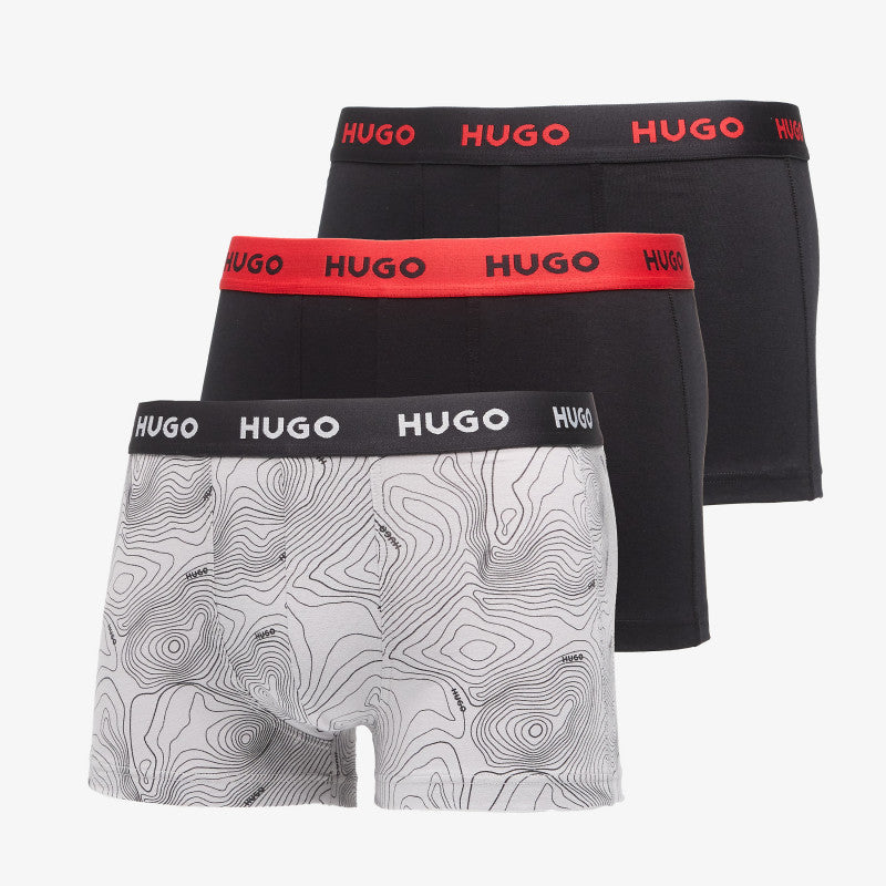 Bokserki Hugo Boss Trunk Triplet Design Black