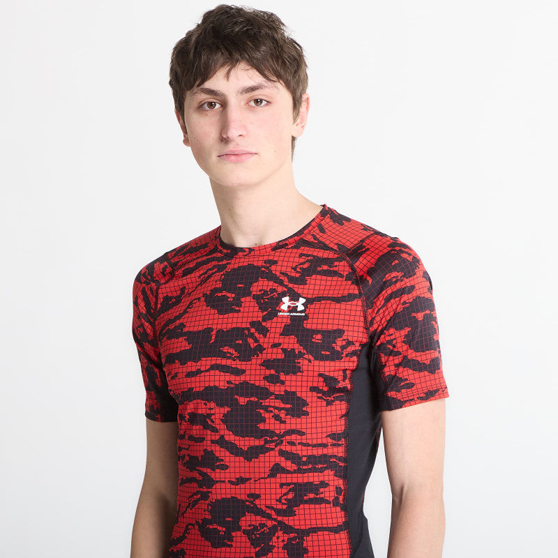 Under Armour HG Printed SS Tee Black