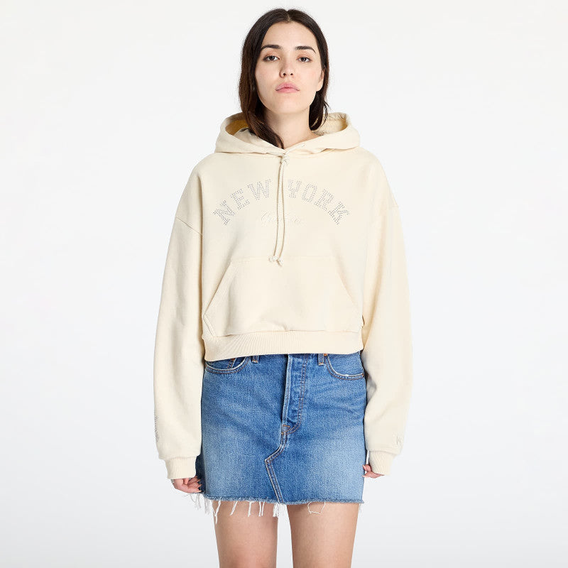 New Era MLB Diamante Hoodie New York Yankees Light Cream