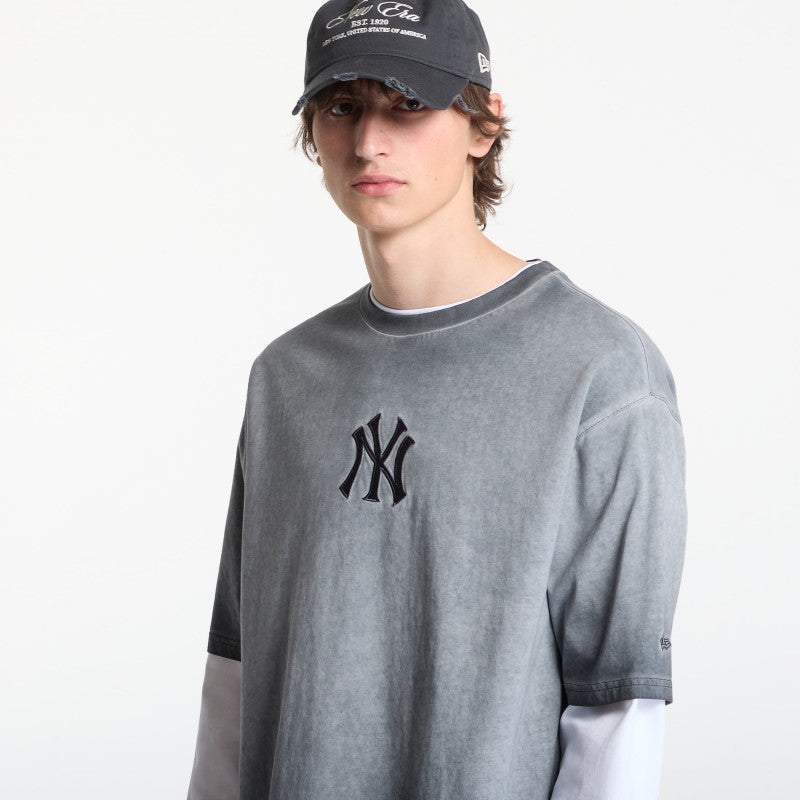 New Era MLB Washed Logo Tee New York Yankees UNISEX Black