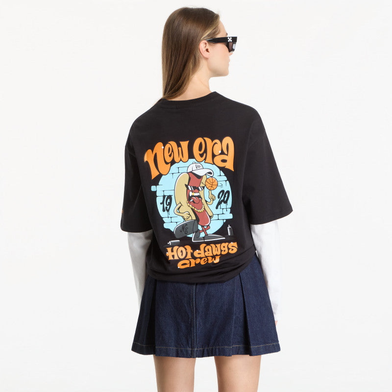 New Era Food Character Graphic OS Tee UNISEX Black