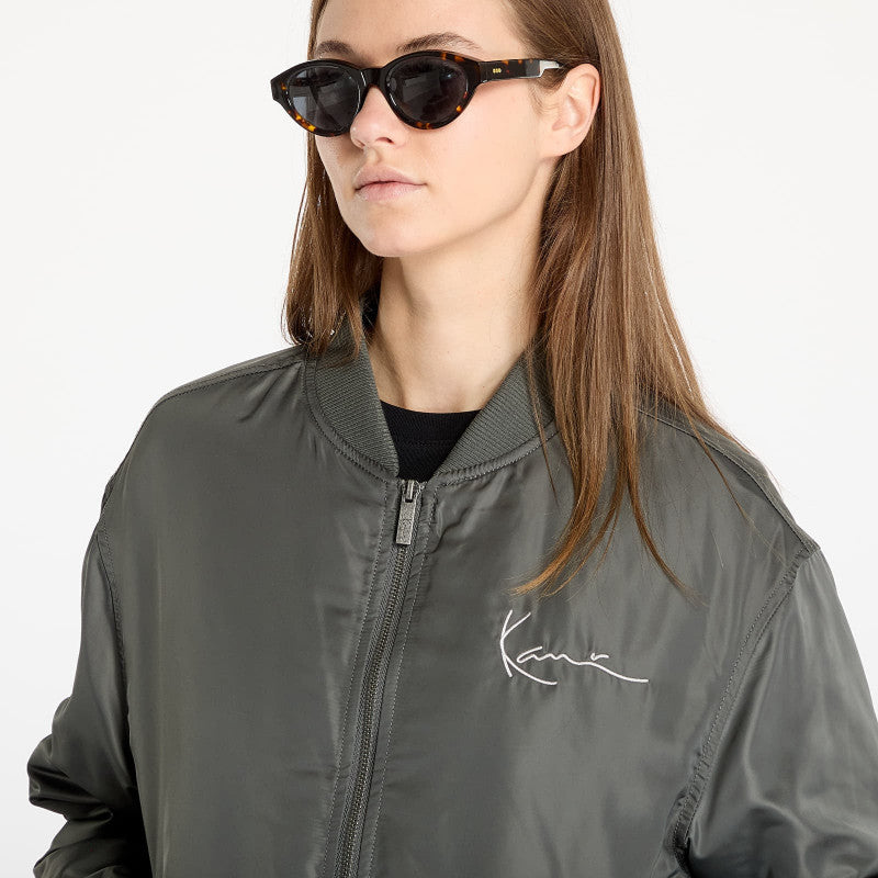 Karl Kani Chest Signature Bomber Jacket Grey