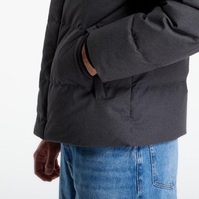 Gant Flannel Down Jacket Black Grey