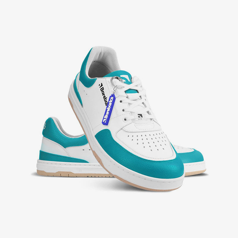 Barebarics Wave White & Dark Turquoise