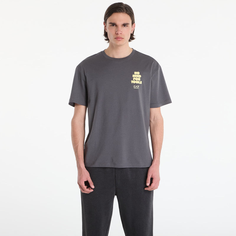 EA7 Emporio Armani Train Graphic T-Shirt Gray Pinstripe