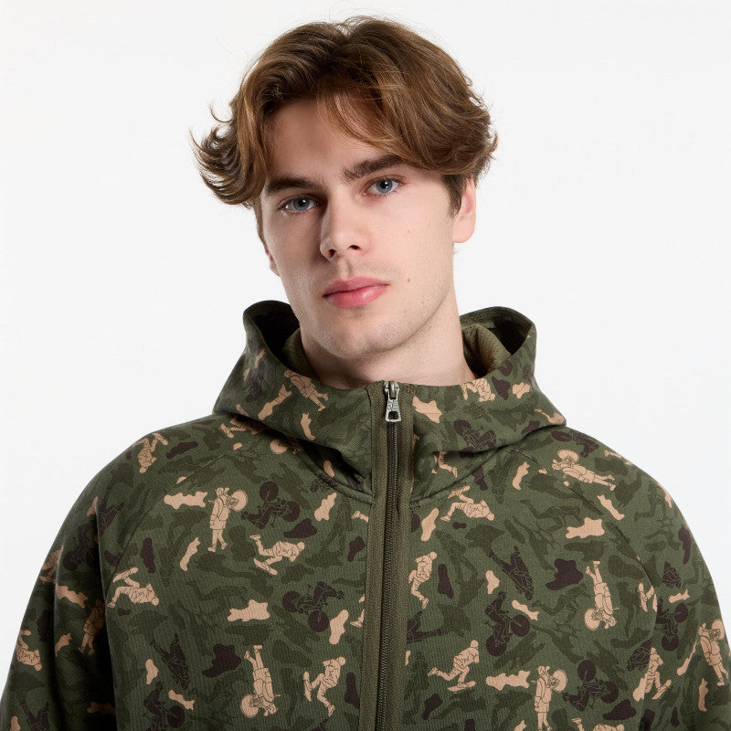 EA7 Emporio Armani Train Graphic Series M Hoodie Green Fancy Camou