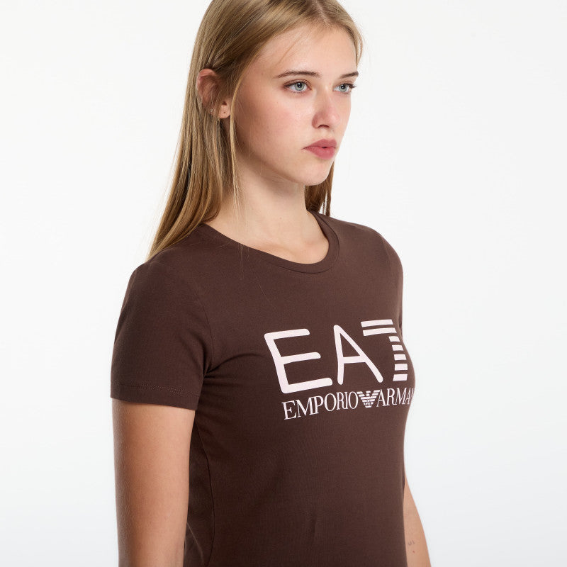 EA7 Emporio Armani Train Graphic Series Wmns Tee Ss Chicory Coffee