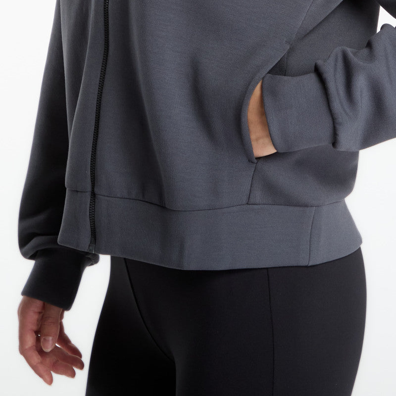 EA7 Emporio Armani Train Precious Wmns Hoodie Fz Asphalt