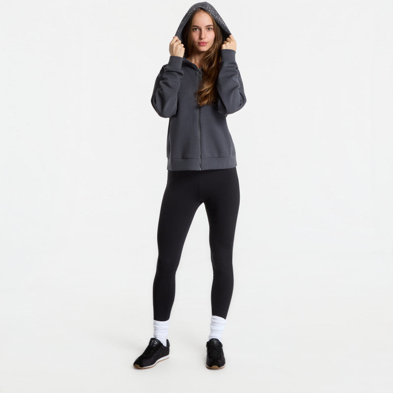 EA7 Emporio Armani Train Precious Wmns Hoodie Fz Asphalt