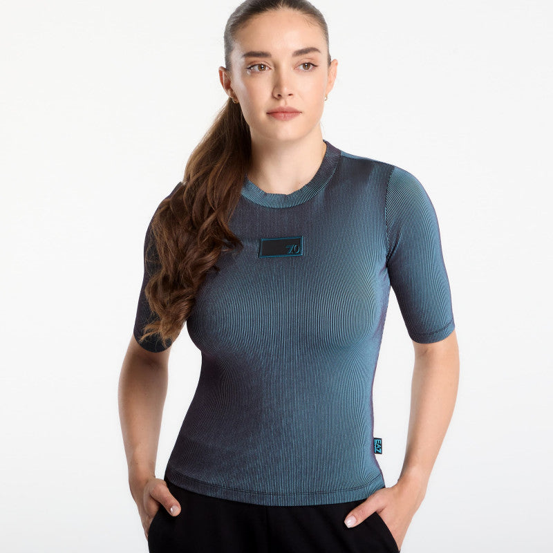EA7 Emporio Armani T-Shirt Fancy Ribs Black / Mysterioso