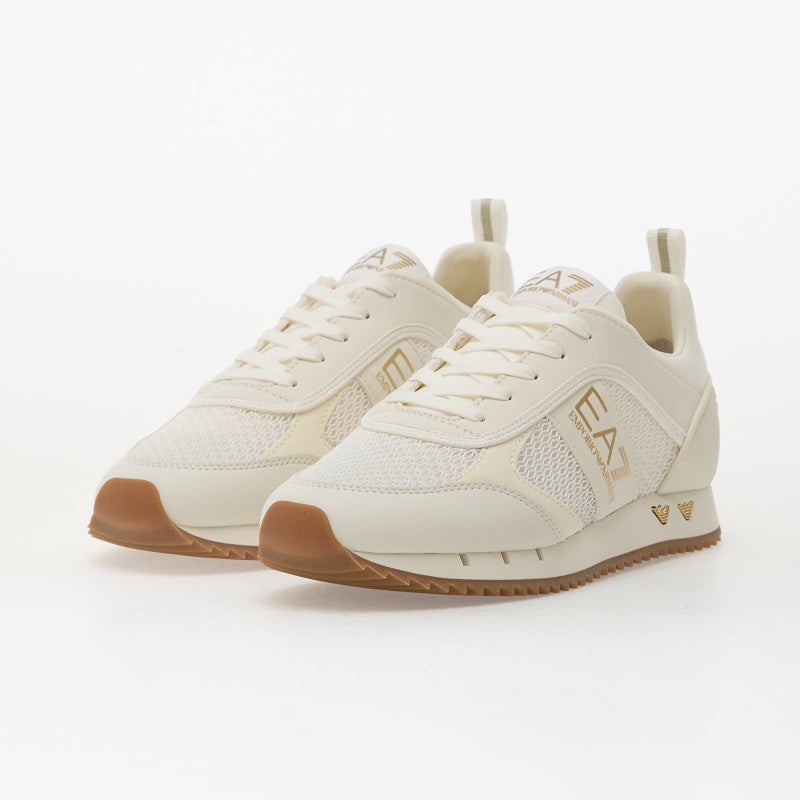 EA7 Emporio Armani Sneaker Blac Triple Off White/ Gold Logo/ Hon