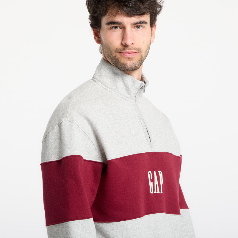 GAP Oversized Vintagesoft Sweatshirt Grey/ Red