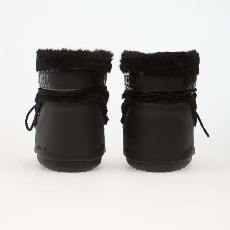 Moon Boot Icon Low Faux Fur Black