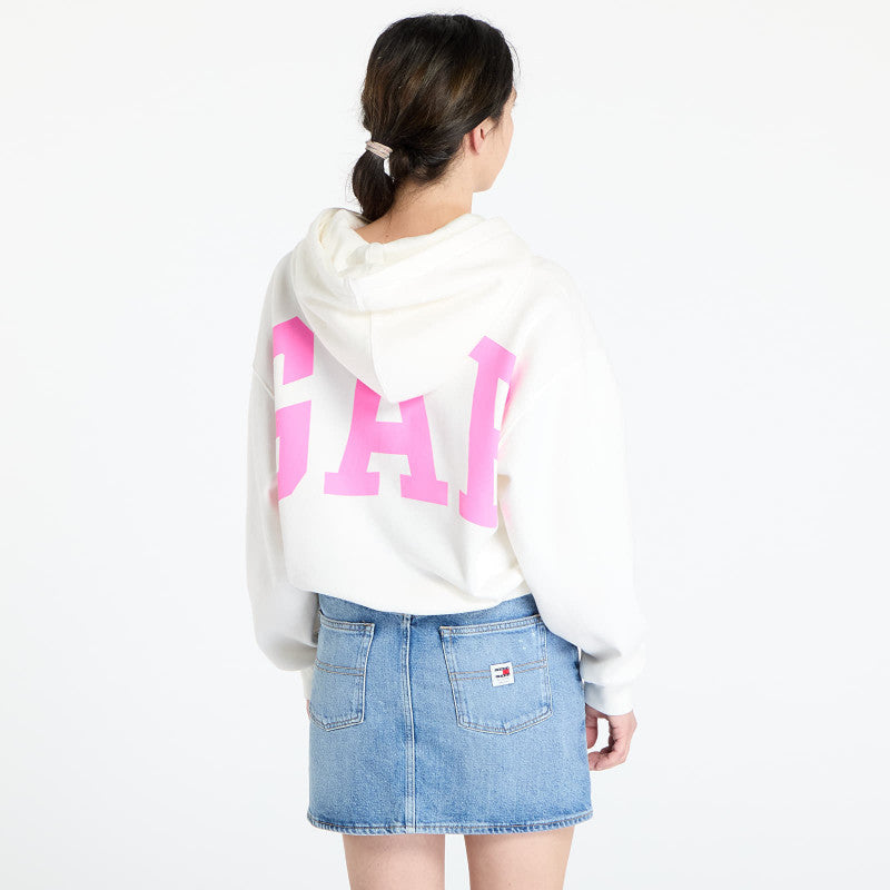 GAP Pg Logo Cropped Po Hoodie New Off White