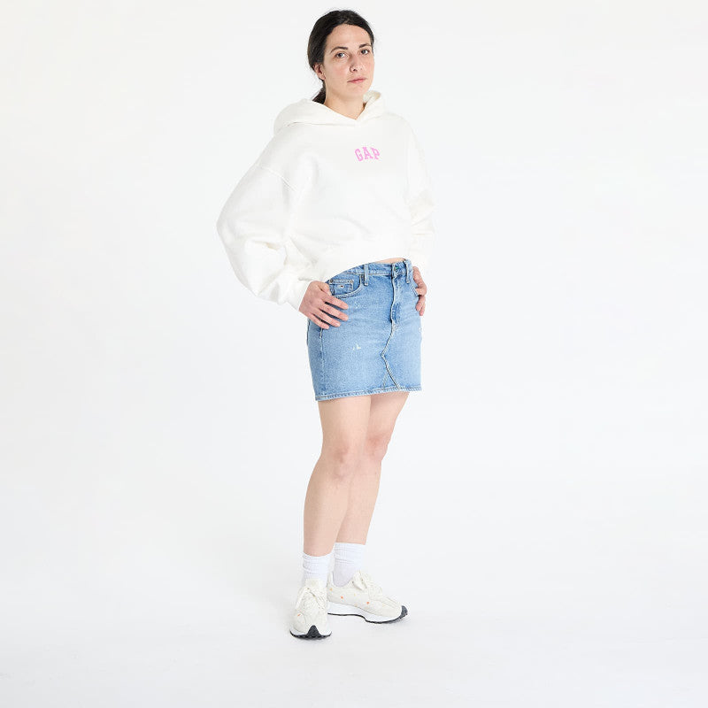 GAP Pg Logo Cropped Po Hoodie New Off White