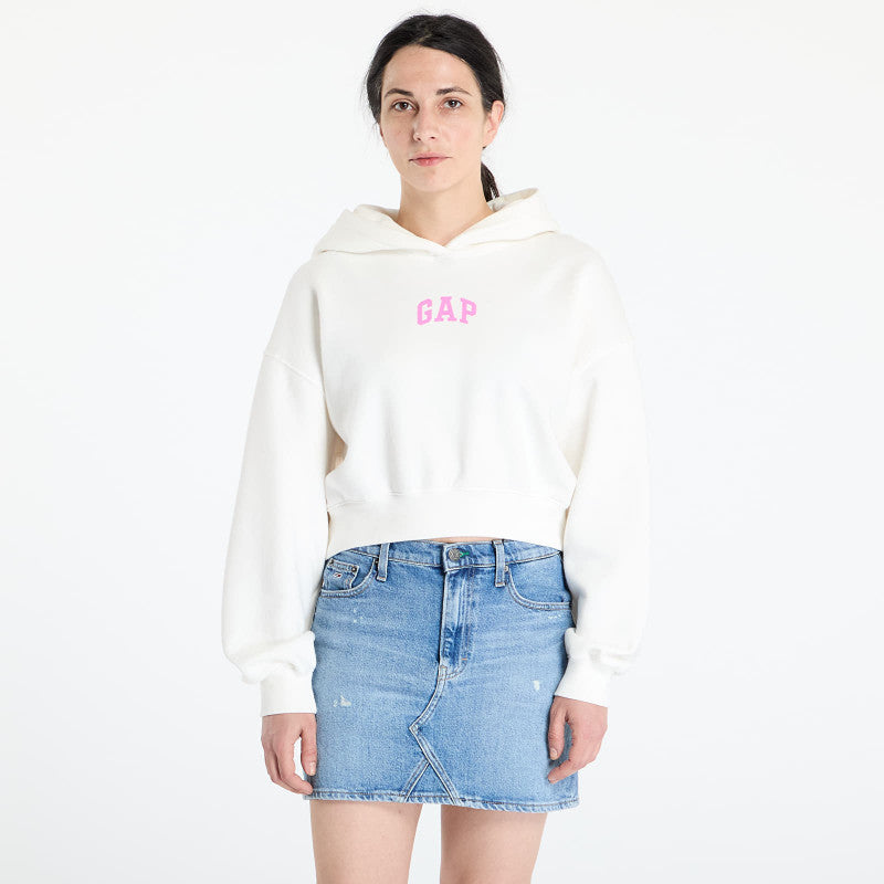 GAP Pg Logo Cropped Po Hoodie New Off White