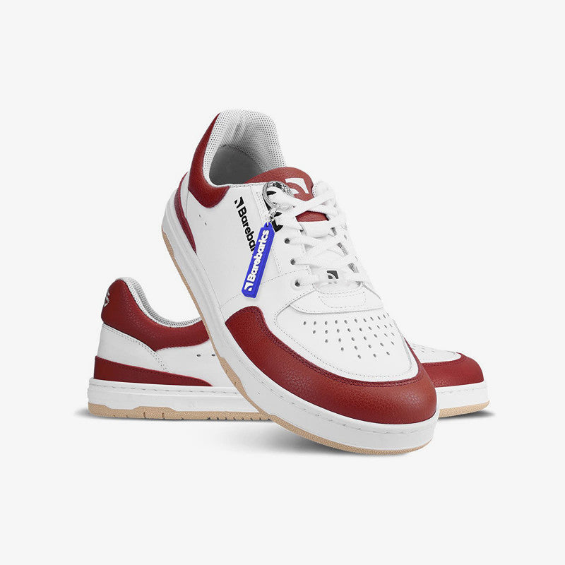 Barebarics Wave White & Crimson Red