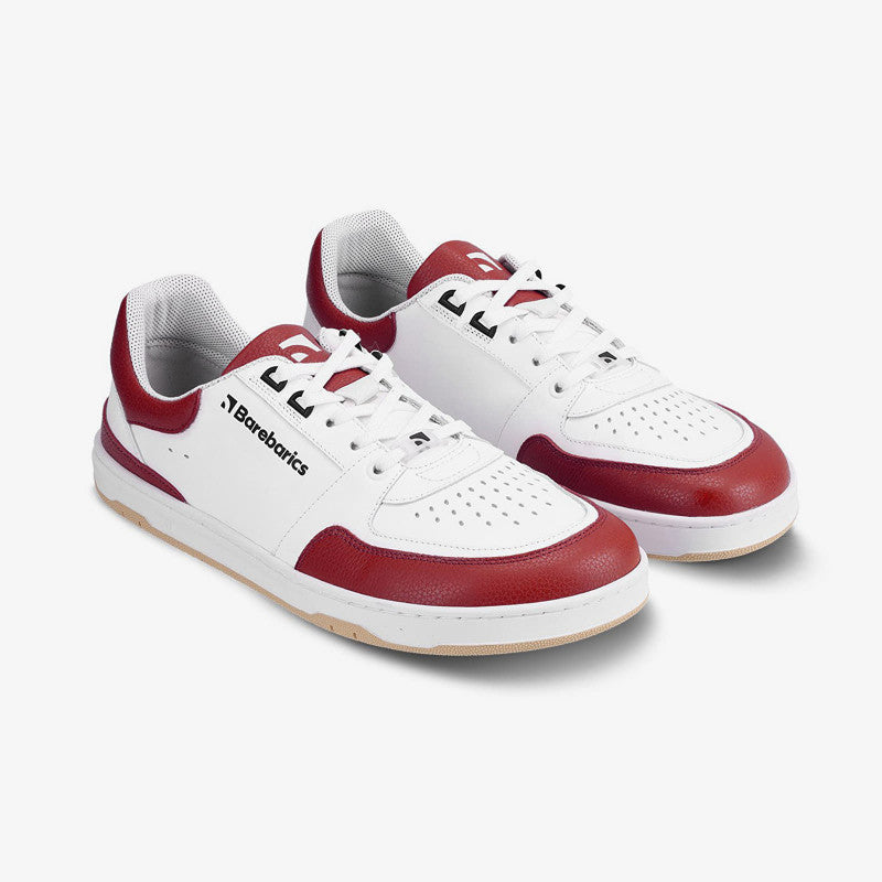 Barebarics Wave White & Crimson Red