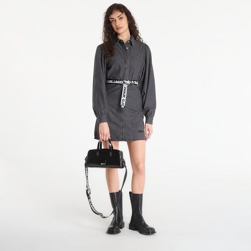 Sukienka Karl Lagerfeld Jeans Denim Fitted Dress Washed Black