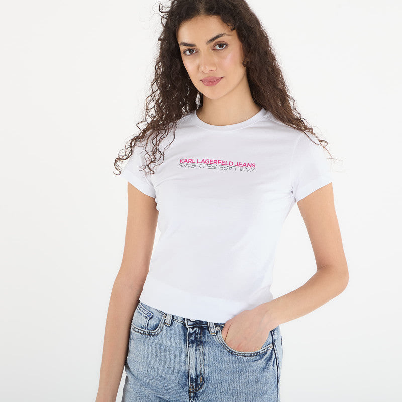 Karl Lagerfeld Jeans Slim Ss Reflection Tee White