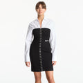 Sukienka Karl Lagerfeld Jeans Mixed Poplin Dress Black