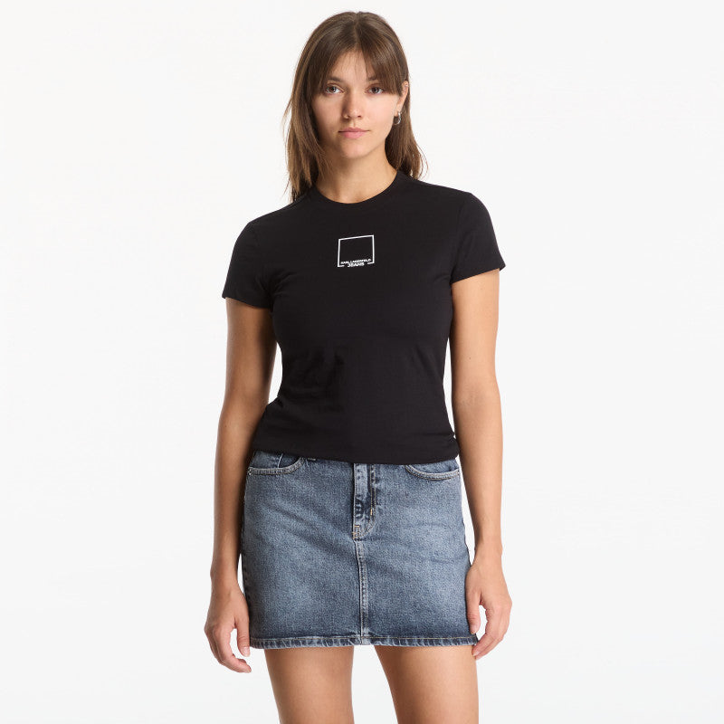 Karl Lagerfeld Jeans Slim Outline Logo Tee Black