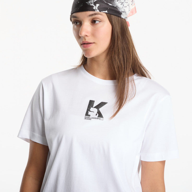 Karl Lagerfeld Jeans Reg K Logo Tee White