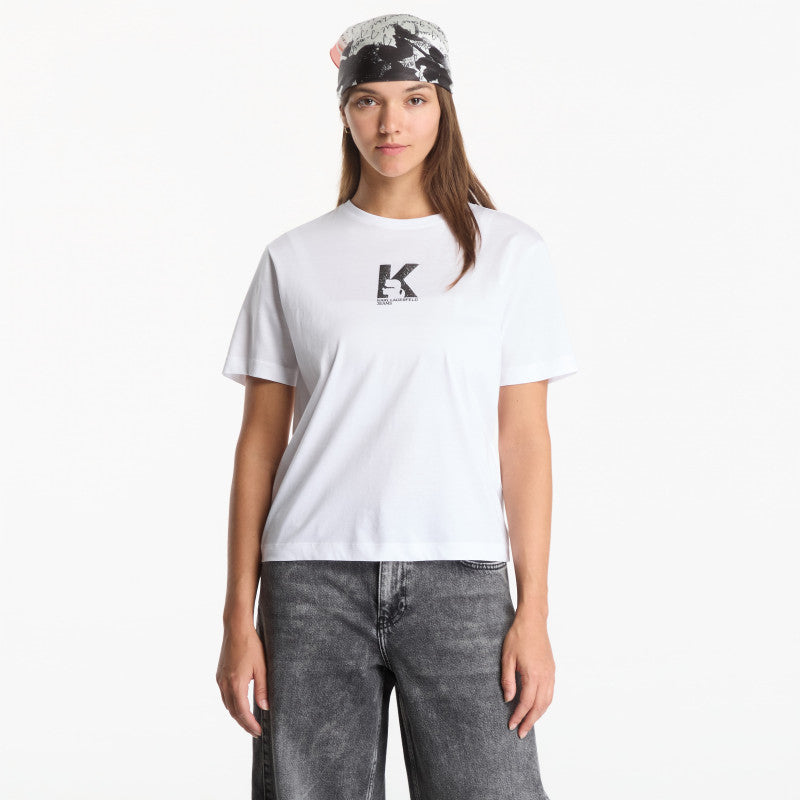 Karl Lagerfeld Jeans Reg K Logo Tee White