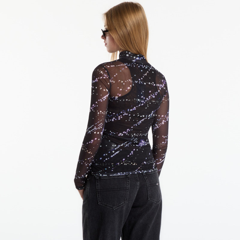 Karl Lagerfeld Jeans Mesh Aop Top Glow Aop