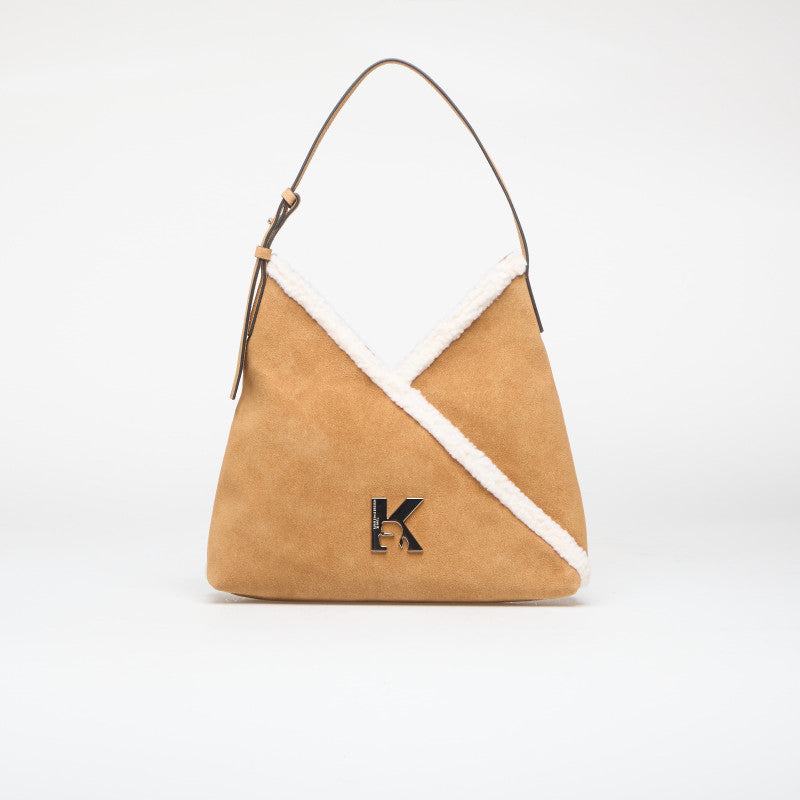 Karl Lagerfeld Jeans Geo Suede Sm Tote Fur Brown