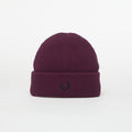 FRED PERRY Classic Wool Beanie Plum