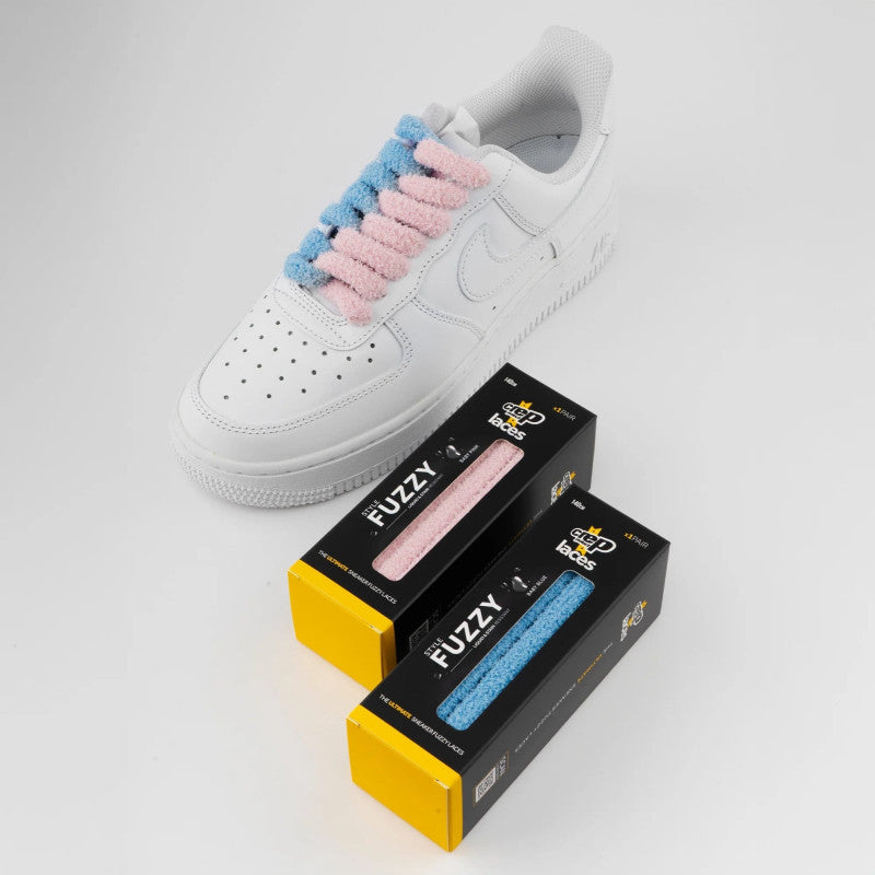 Crep Laces Pink Fuzzy