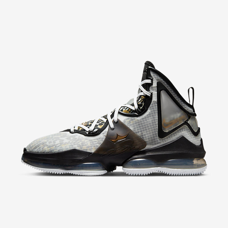 Nike LeBron James XIX White Black Metallic Gold