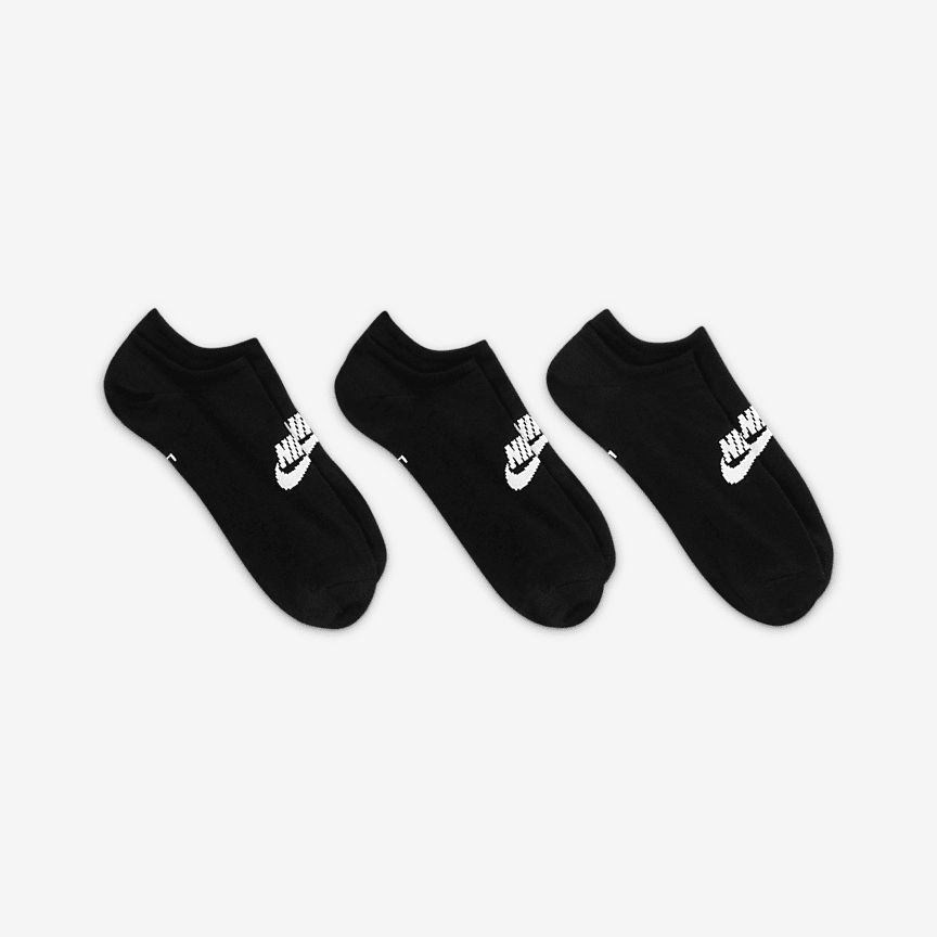 Nike Sportswear Everyday Essential No-Show kojinės (3 poros)