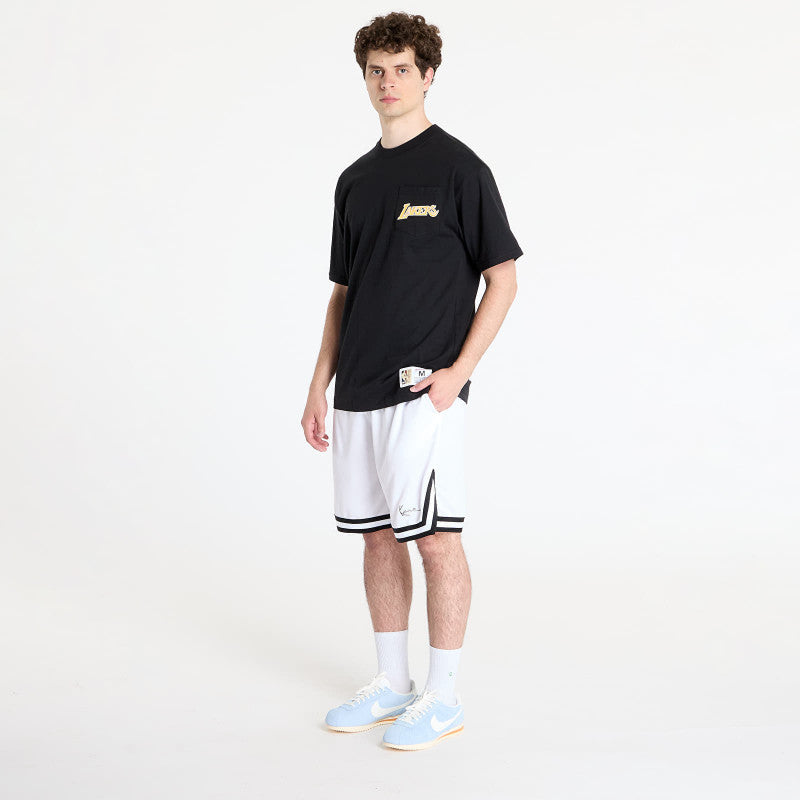 Mitchell & Ness NBA Double Hit Ss Pocket Tee Vintage Logo Lakers Black