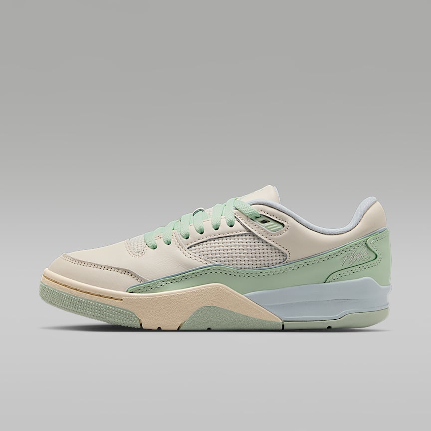 Jordan Flight Court Pale Ivory/ Jade Aura-Aura-Muslin