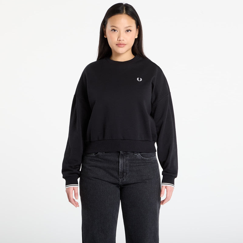 FRED PERRY Tipped Sweatshirt Black