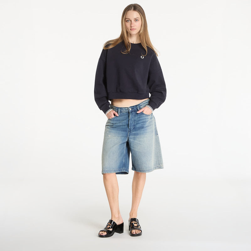 FRED PERRY Tipped Sweatshirt Navy