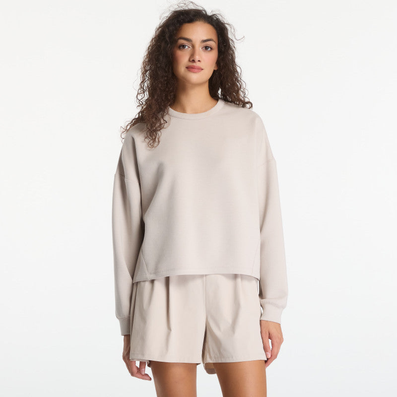 Nike 24.7 ImpossiblySoft Women's Dri-FIT Oversized Crew-Neck Top Cream II/ Cream II/ College Grey