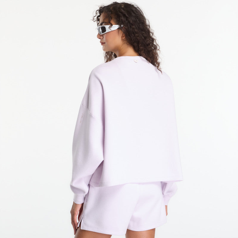 Nike 24.7 ImpossiblySoft Women's Dri-FIT Oversized Crew-Neck Top Bleached Lilac/ Platinum Violet