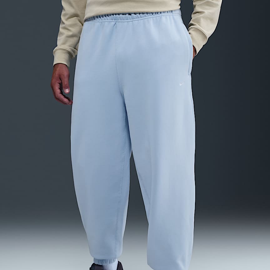 Nike Solo Swoosh Men's Cuffed Fleece Pants Celestine Blue/ Celestine Blue/ White