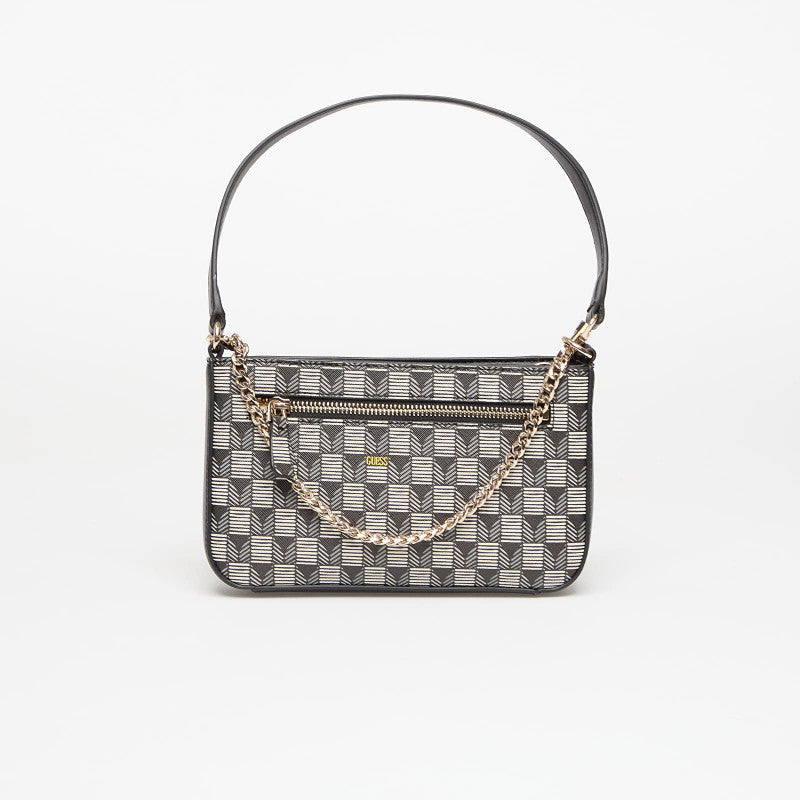 GUESS G Wave II Mini Top Zp Shoulder Bag Black Logo
