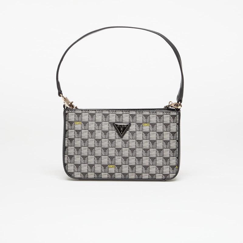 GUESS G Wave II Mini Top Zp Shoulder Bag Black Logo