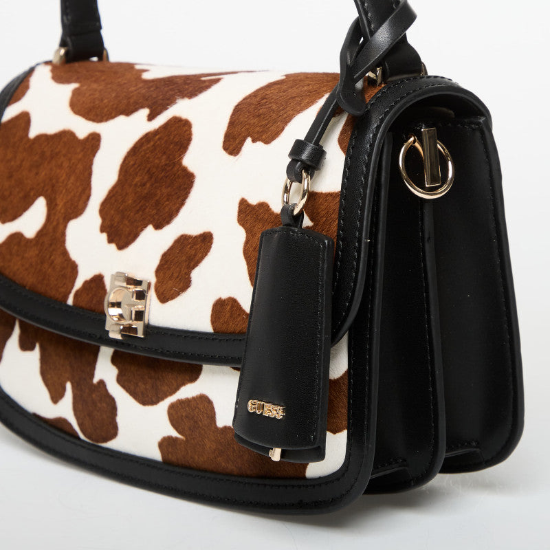 Guess Audrey Convertible Crossbody Flap Brown