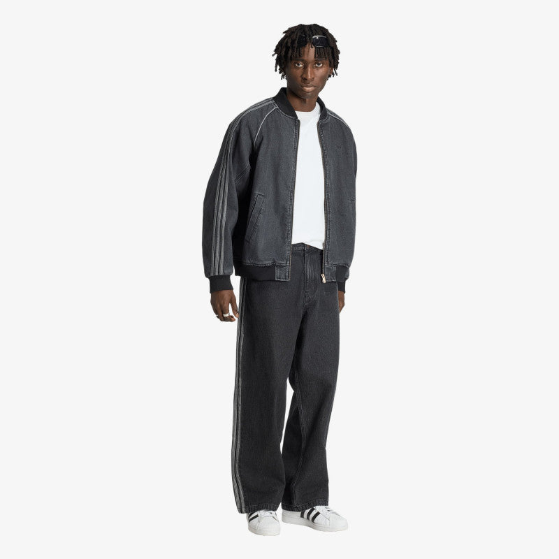 Jeansy adidas SST Denim Jeans MID-RISE Straight Leg True Black Denim