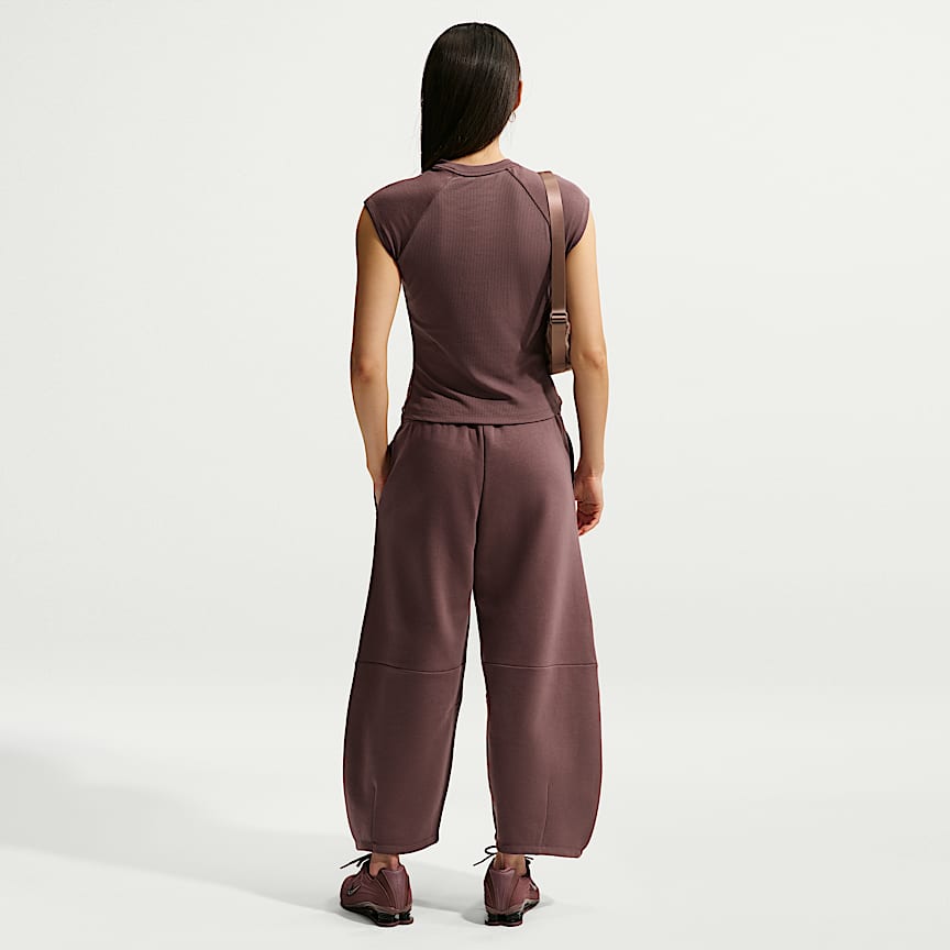 Nike Sportswear Chill Knit Women's Tight Short-Sleeve Ribbed Top Tattoo/ Sail