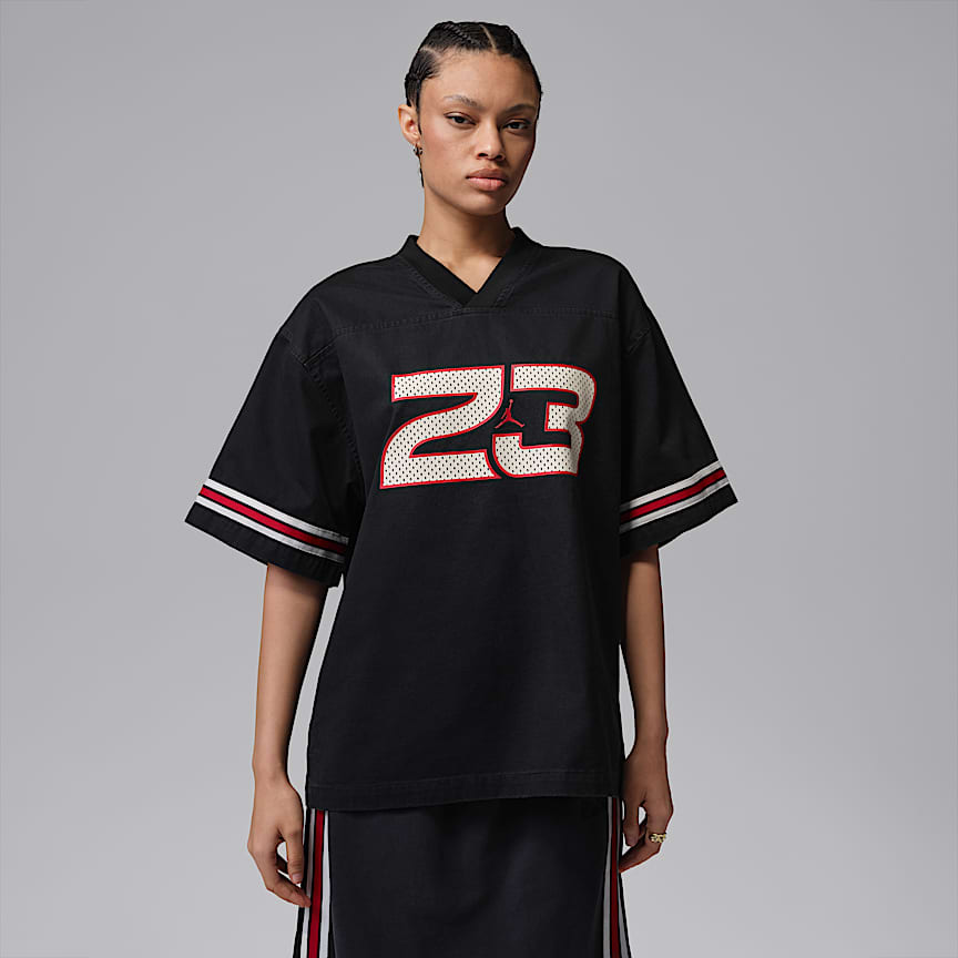 Jordan Flight Women's Woven Jersey Top Black