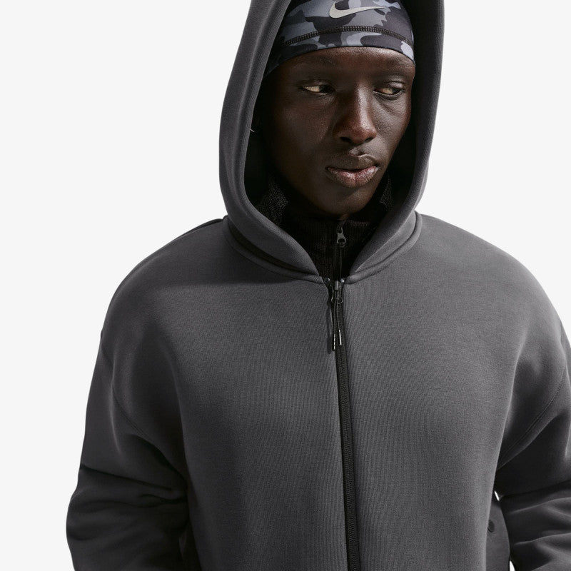Nike Tech Men's Fleece Full-Zip Hoodie Anthracite/ Black