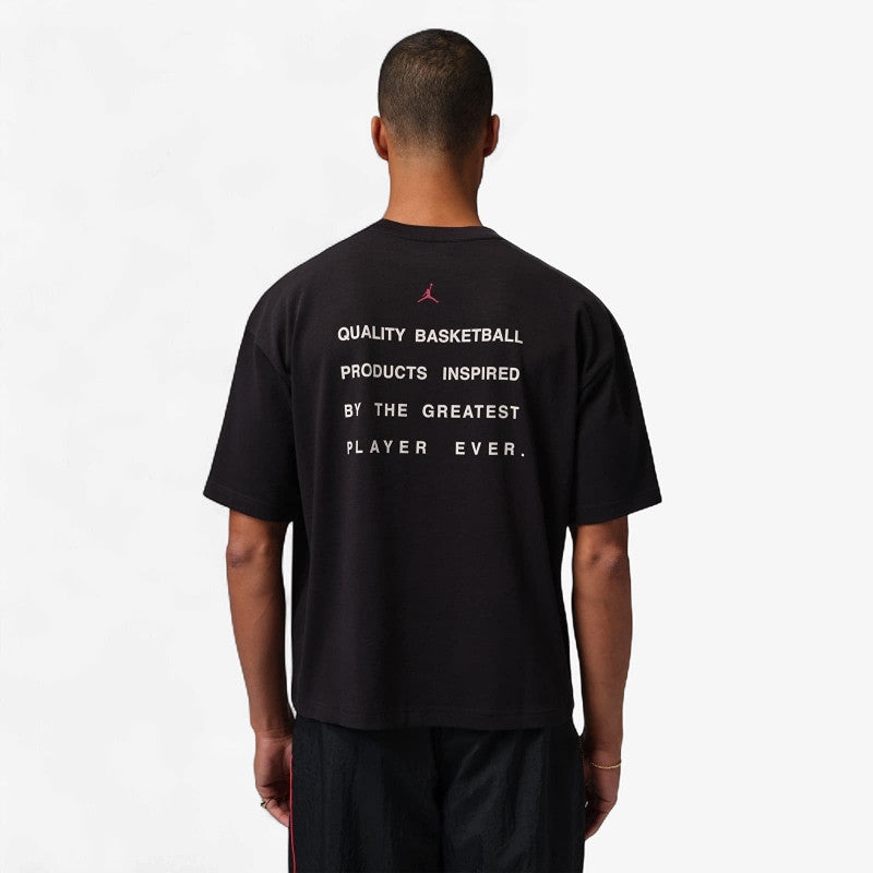 Jordan Flight Men's Script T-Shirt Black/ Gym Red