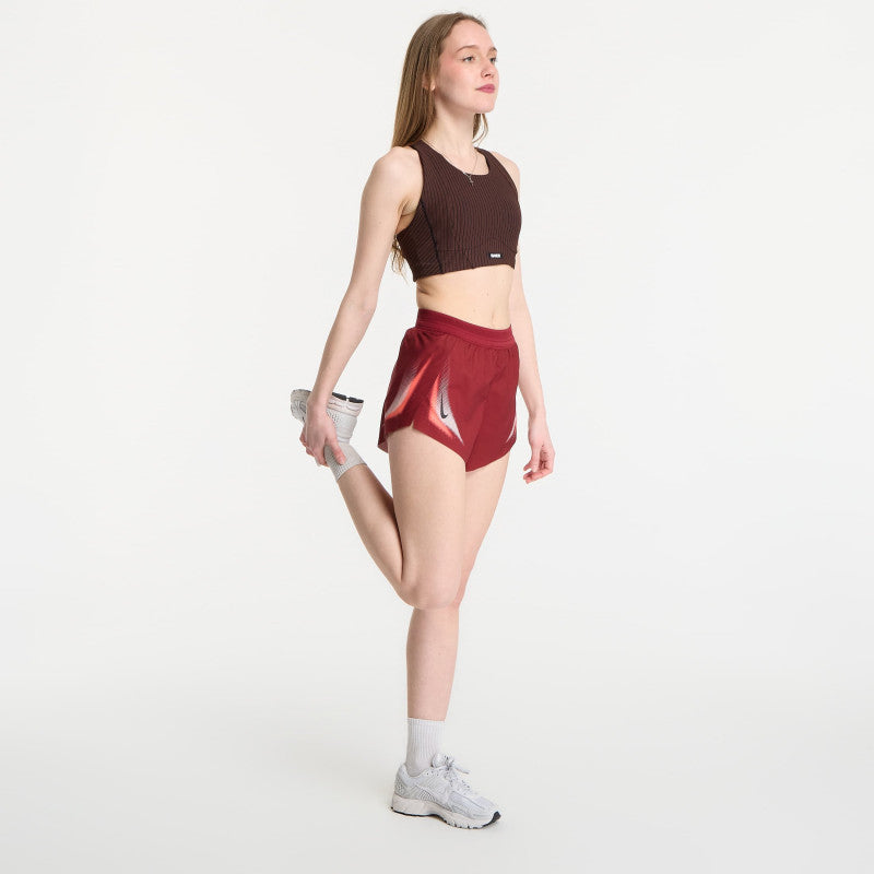 Nike AeroSwift Women's Dri-FIT ADV Brief-Lined 3" Running Shorts Team Red/ Black
